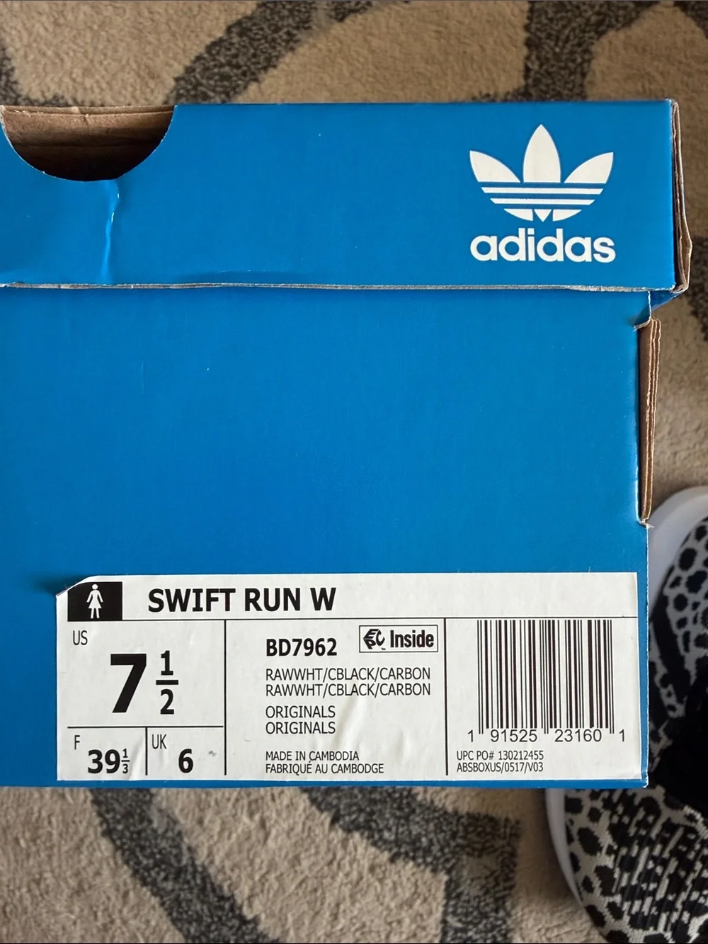 adidas Women’s Black & White Leopard Sneakers